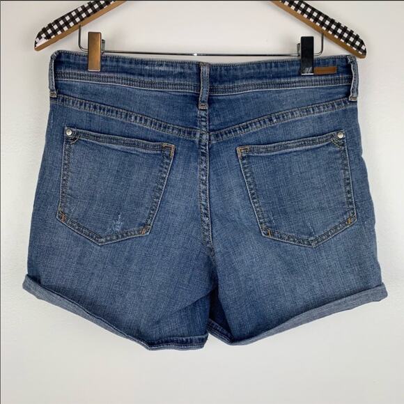 ANTHROPOLOGIE PILCRO Hyphen Relaxed Denim Jean Medium Blue Wash Shorts 27 - Picture 7 of 8